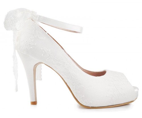 Ivory white hot sale wedding shoes